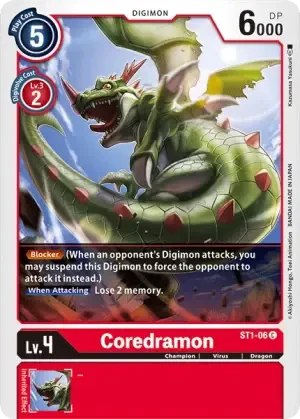 Coredramon - ST1-06 - C - Starter Deck 01 Gaia Red