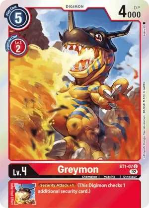 Greymon - ST1-07 (Resurgence Booster Reprint) - ST1-07 - U - Starter Deck 01 Gaia Red