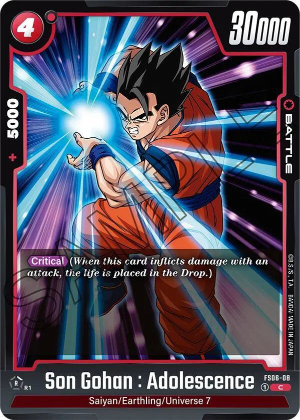 Son Gohan : Adolescence - FS06-08 - Starter Deck 6 Son Goku Mini